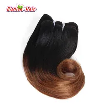 1B/30 Омбре бразильские волосы для наращивания бордовый 8 ''короткая волна тела 4 пучка бразильские прядь коротких волос бразильские накладные волосы
