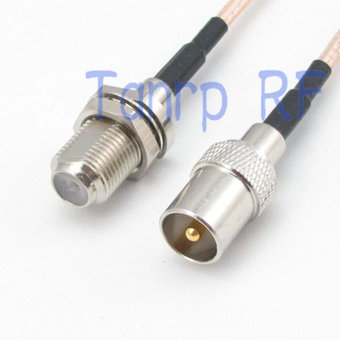 12in TV male to F female jack RF adapter connector 30CM Pigtail coaxial