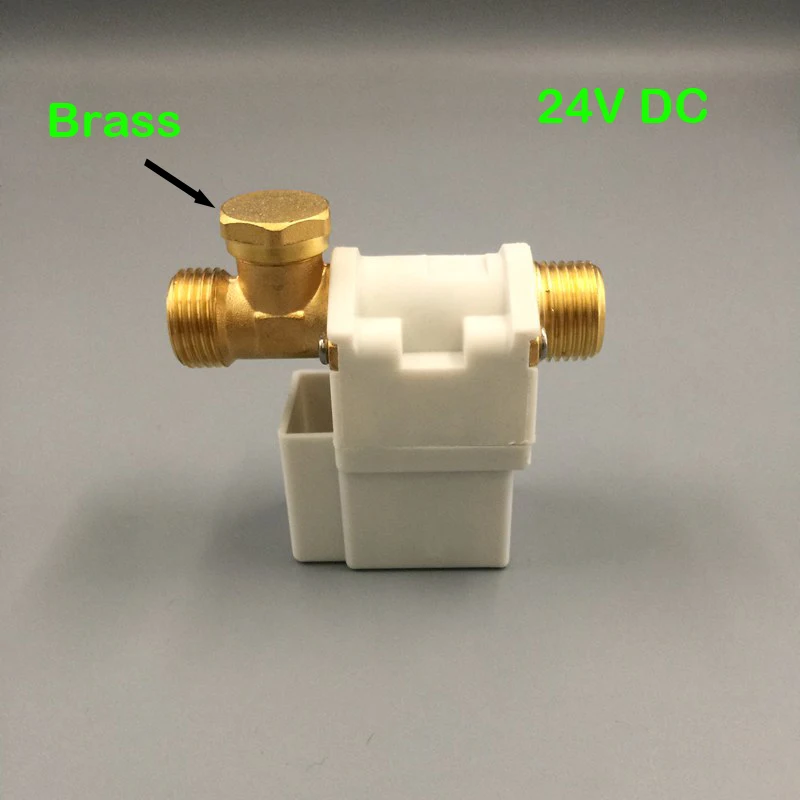 Электрический электромагнитный клапан для воды, воздуха, солнечный Системы водонагреватель N/C 24 V DC G1/" Нормально закрытый латунный фильтр головка