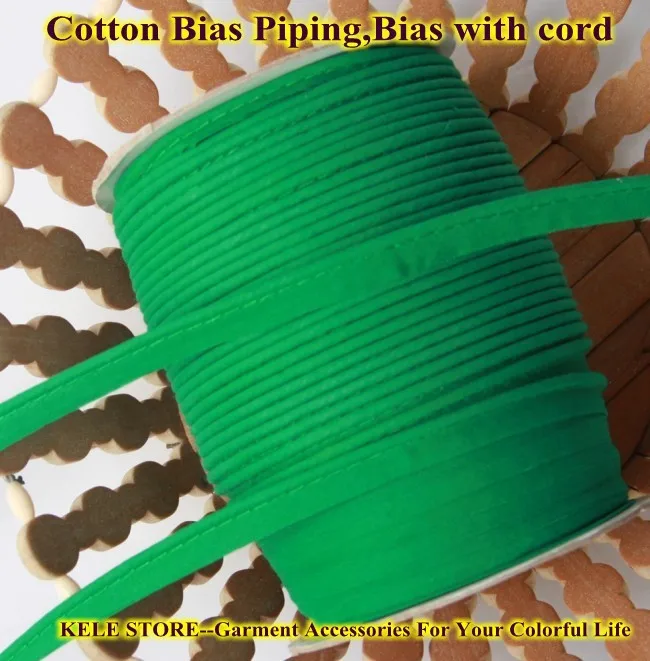 Free shipping Cotton Bias Piping, Piping tape,bias Tape with cord, size