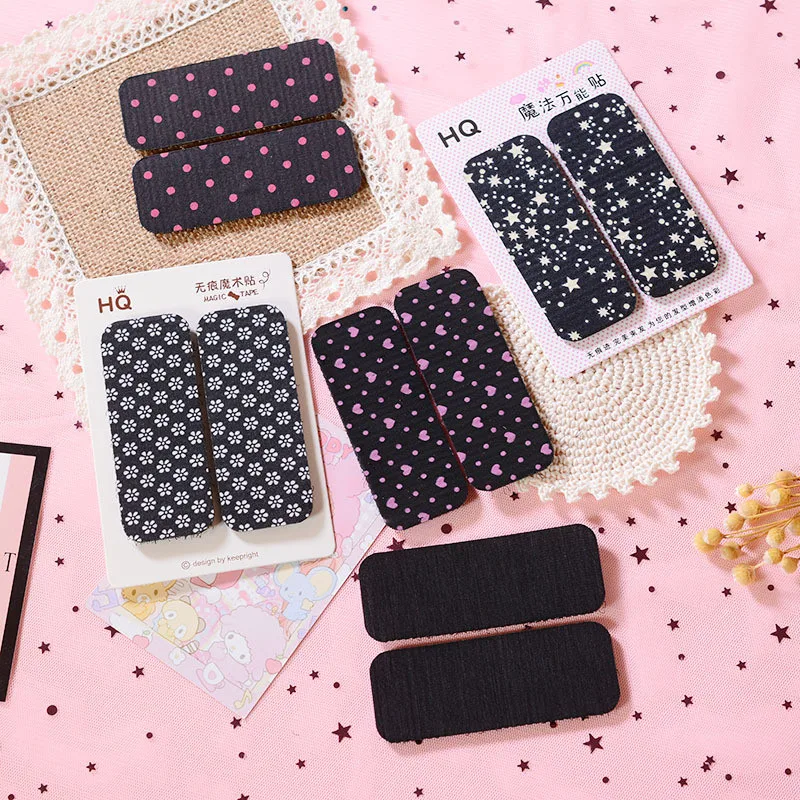 

2 Pcs/Set Women Girls Magic Hair Bangs Sticker Clip Fashion Fixed Seamless Paste Posts Magical Tape Fringe Hair Bang Patch