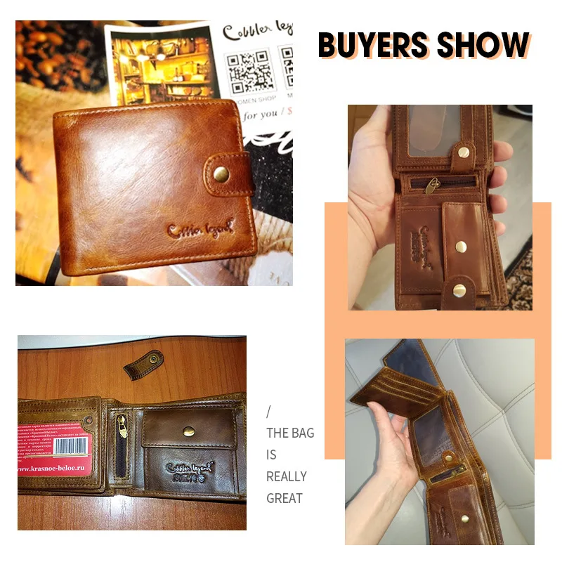 Goedkoop Schoenmaker Legende Zwarte Koe Lederen Mannen Portefeuilles Korte 100% Top Kwaliteit Fashion Hoge Kwaliteit Portemonnee 2019 Originele Merk