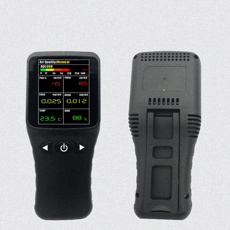 Multi Gas Analyzer PM2.5 PM10 HCHO Detector Thermometer Hygrometer TVOC Formaldehyde with Temperature Humidity Meter