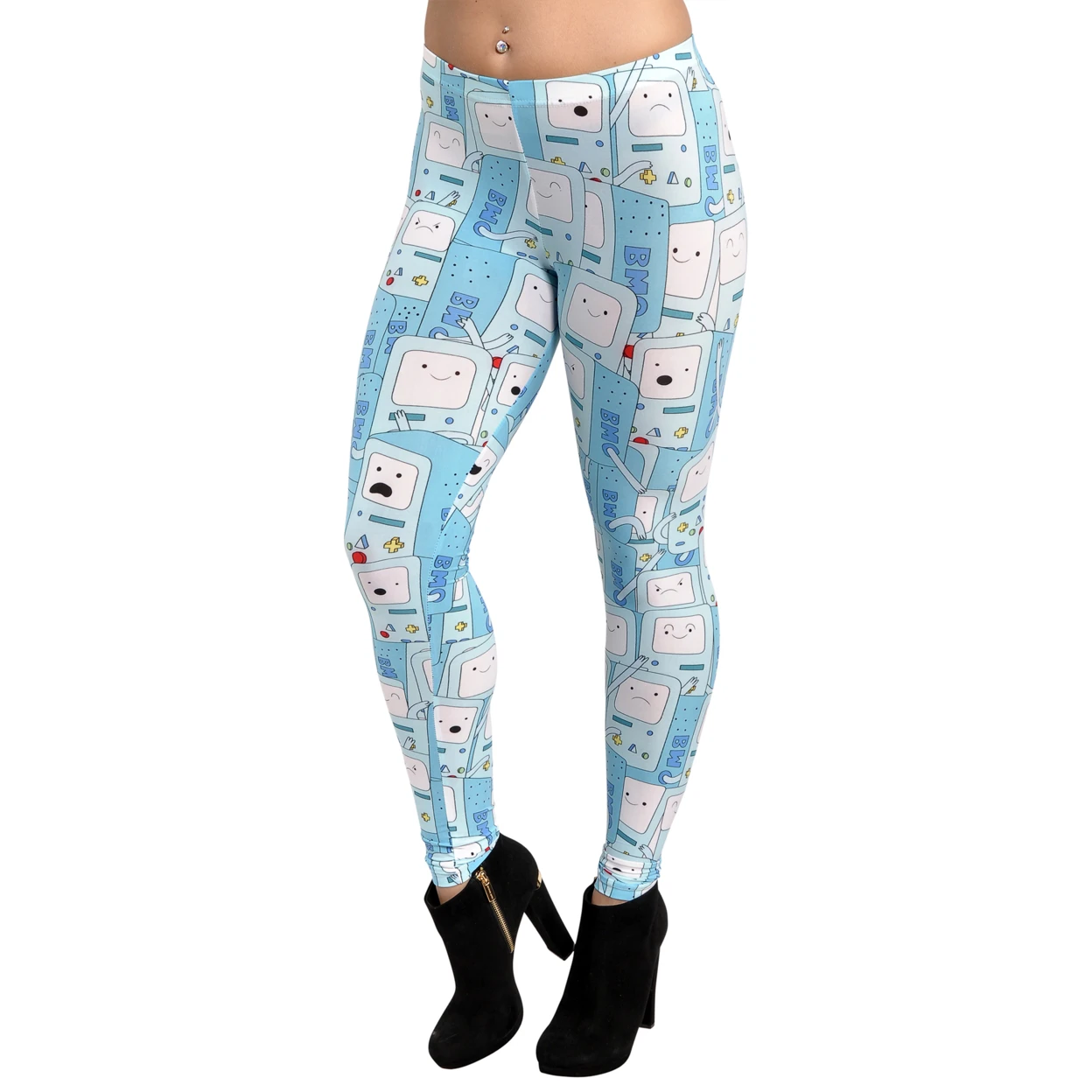 Women's Adventure Time Leggings Medium Blue