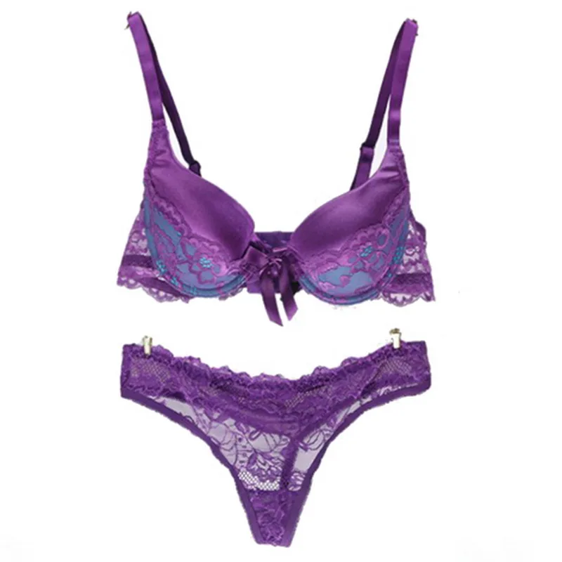 Женское нижнее белье с эффектом пуш ап и глубоким V образным вырезом|set woman underwear|bra