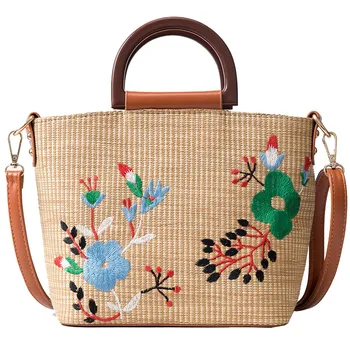 

Bali Vintage Shoulder Bags 2018 handsmade beach bags fashion large size shopping bags with tassel natural women tote