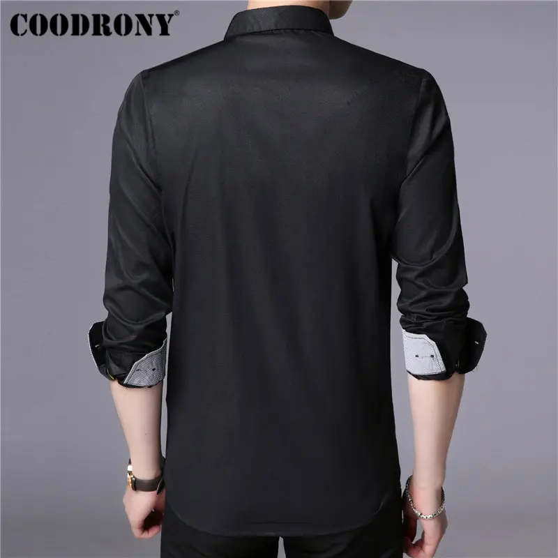 COODRONY брендовая мужская рубашка мягкий хлопок Camisa Masculina осень Новое поступление с