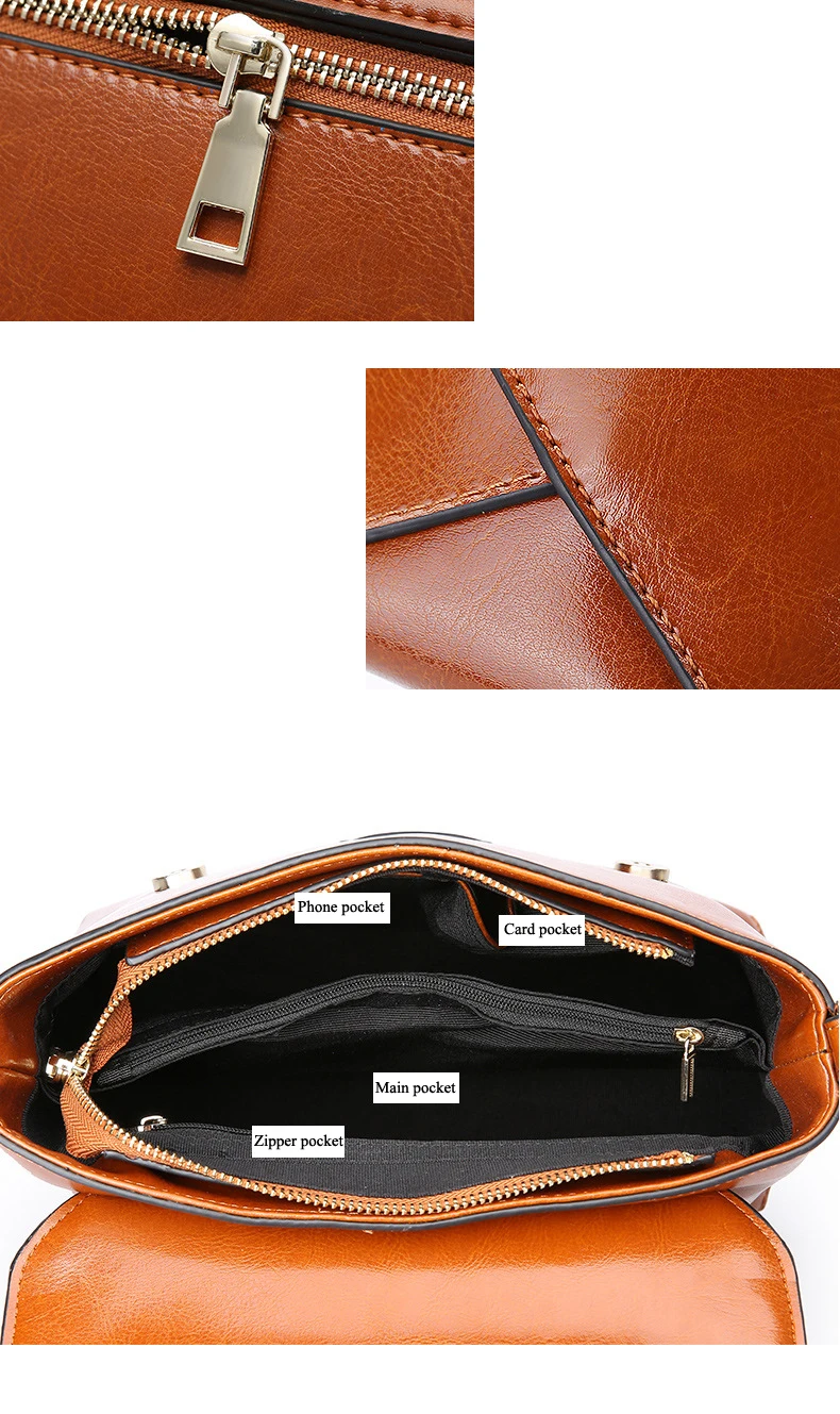 Women genuine leather handbag 18