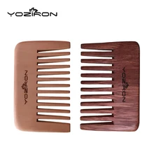YOZIRON персиковой деревянной-гребешок с редкими зубьями, гребень деревянный здоровья массажер для ухода за волосами расчески маленький карманный гребень Мин. заказ 20 шт./лот P002