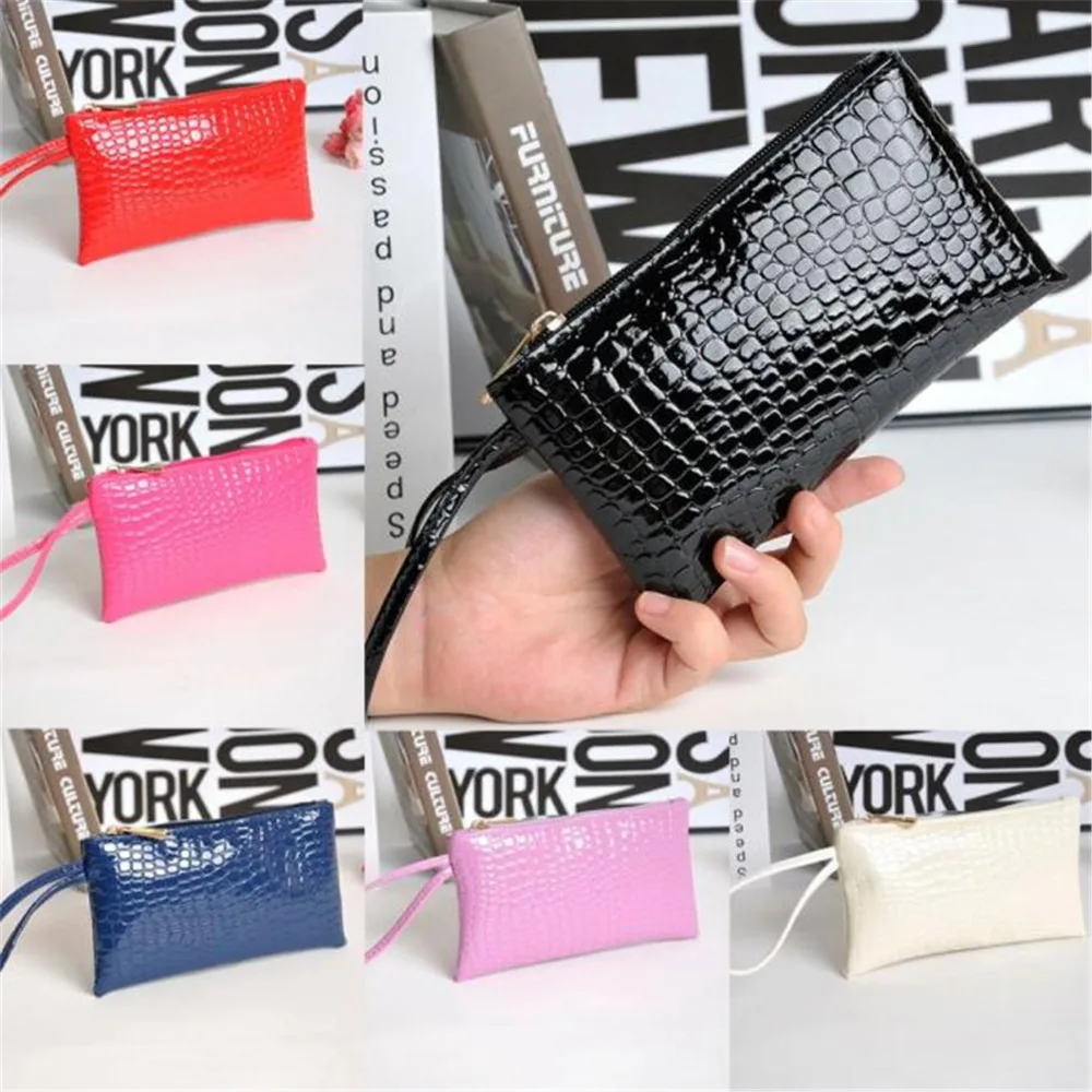 

Women Crocodile Leather Clutch Naivety Solid Color Long Wallet Female Famous Brand Bag Coin Purse Card Holders Droship 23Jul 2