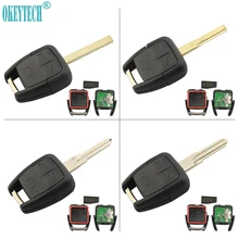 Okeytech chave eletrônica para carros, de lâmina sem cortar 3 botões para vauxhall vectra astra z for omega 3 chip de fronteira 433mhz id40