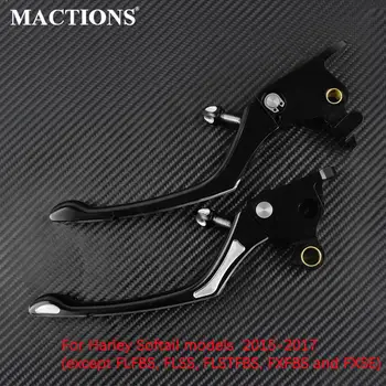 

Black Brake Clutch Lever Motorcycle CNC Brake Handle Levers For Harley Softail Models Fat Boy FLSTF FXSTC 2015-2017