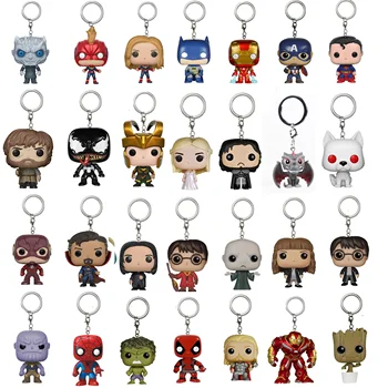 

DC Marvel the avengers 2 Super heroes Keychain toy Spider-man Batman Superman Deadpool Iron Man Hulk Captain America Vinyl Toys