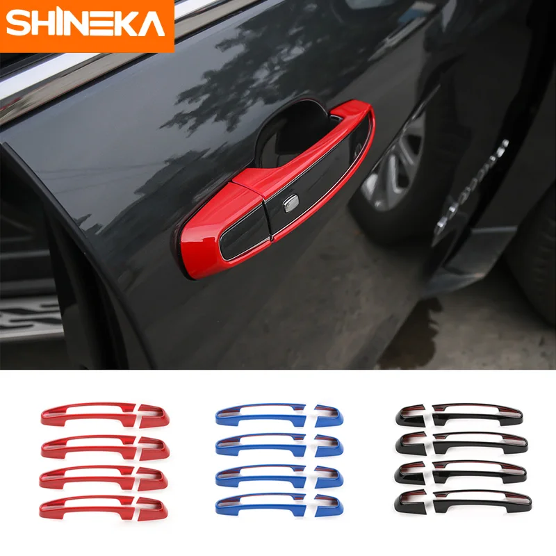  SHINEKA Car Styling Exterior Door Handle Cover Decorative Sticker Handles Trim for Chevrolet Equino
