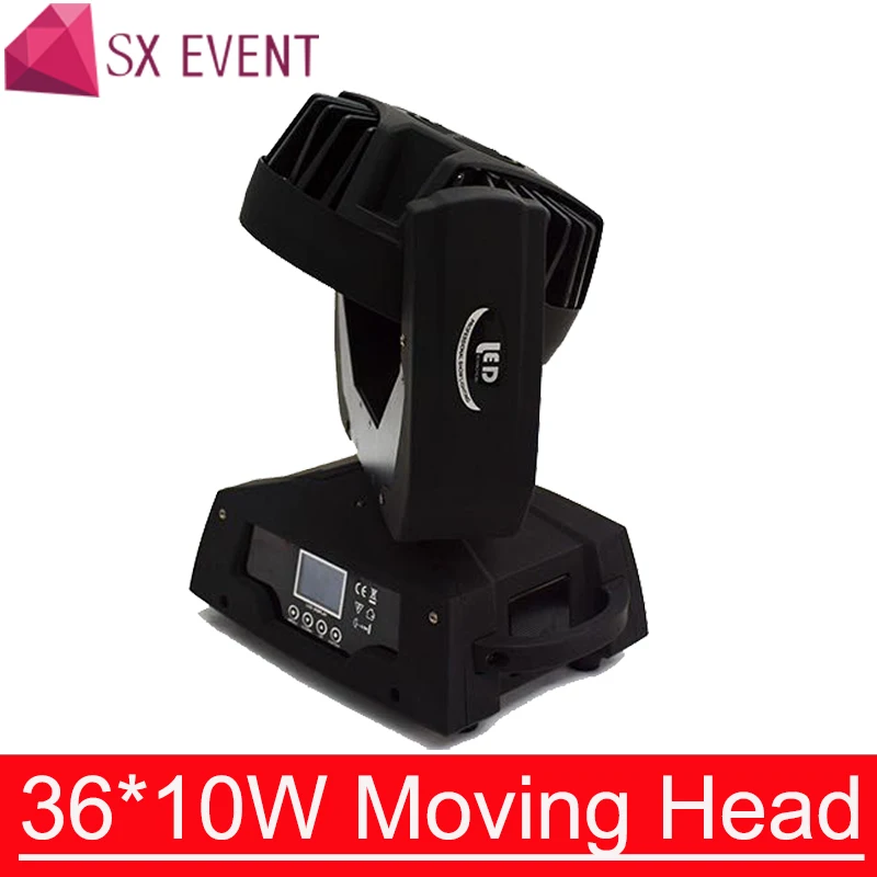 Светодиодный 36 светодио дный 10 Вт Zoom Wash Moving Head Light 36x10 Вт RGBW 4светодио дный В1 светодиодный движущаяся головка Zoom Wash Light Quad Stage Lighting DJ Вечерние