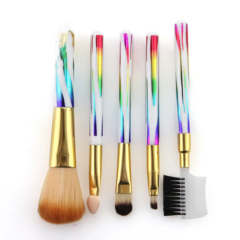 Aliexpress.com : Buy 5pcs Rainbow Handle Makeup Brushes
