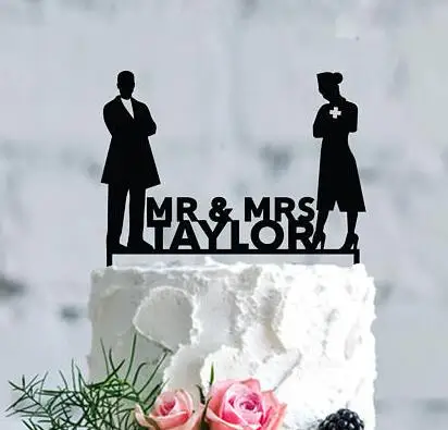 Personalized Last Name Doctor And Nurse Couples Wedding Acrylic