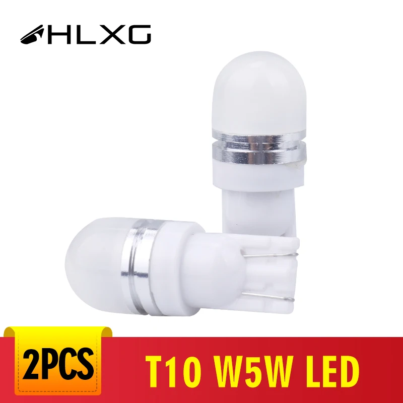 

hlxg Luz Forte T10 W5W 147 Wedge Door Instrument Panel Side Bulb Lamp Car White Warm White Ice blue LED Light t10 led 12V