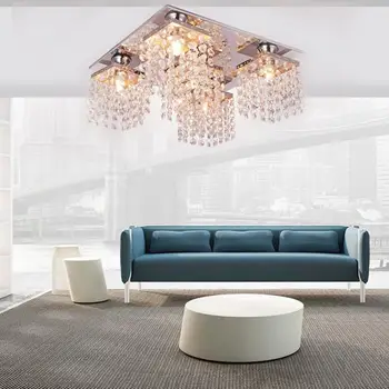 

5 Heads Chandelier Contemporary Ceiling Light Elegant Crystal Pendant Light Home Decorative Lamp Modern Fixture lighting Oversea