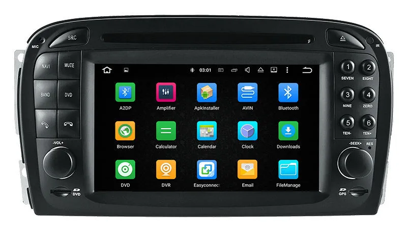 Best Android 8.0 Car DVD Player for Mercedes Benz SL R230 2001-2004 with GPS Navigation Radio BT SD WIFI Video Stereo 4Core 4G+32G 4