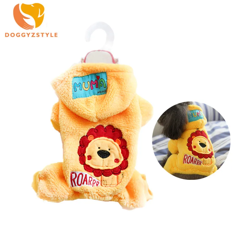 

DOGGYZSTYLE Pets Dog Jumpsuit Puppy Winter Cartoon Japamas Clothes For Small Dogs Chihuahua XXS Free Shipping