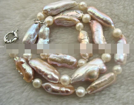 

HOT 002827 purple freshwater pearl biwa reborn keshi nature necklace