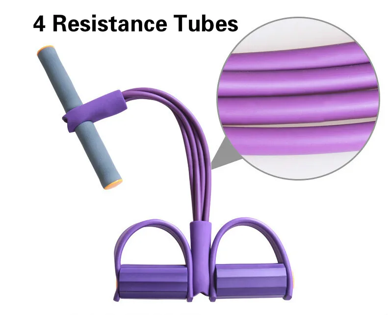 2 трубы/4 трубы фитнес Эспандеры латексные педали тренажер для женщин и мужчин сидячие тяговые веревки для йоги фитнес оборудование для мужчин t tic foot GYH