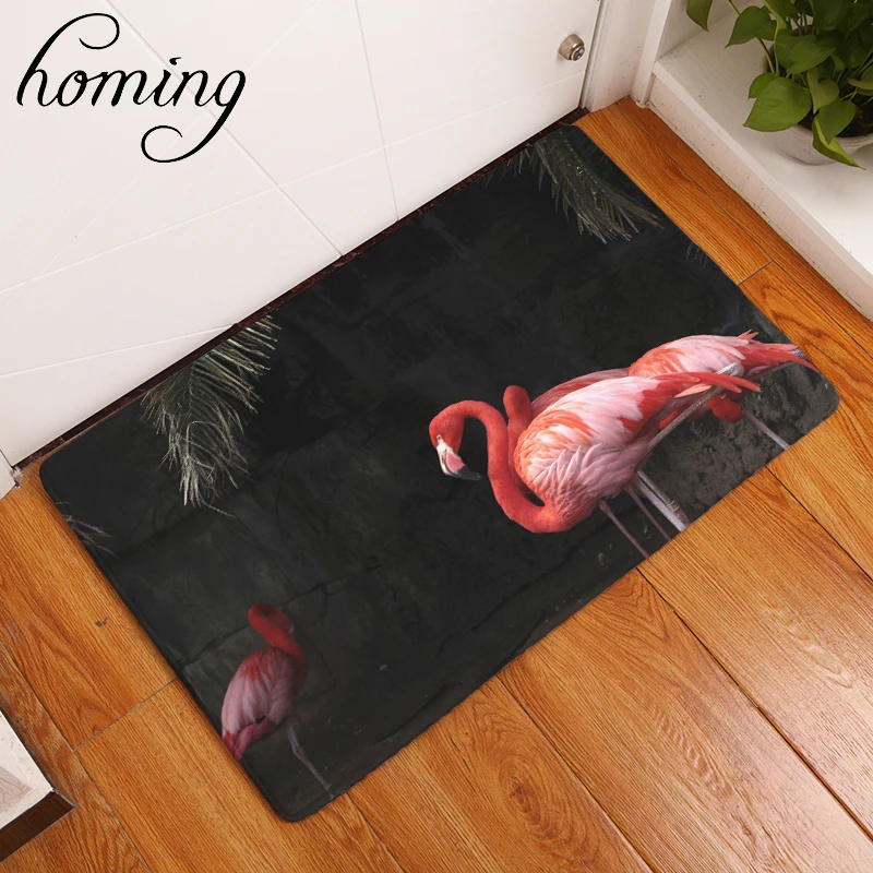 

Homing New Arrive Anti Slip Doormat for Entrance Door Pink Flamingo Cool Eagle Mats Rectangular Light Thin Flannel Home Decor