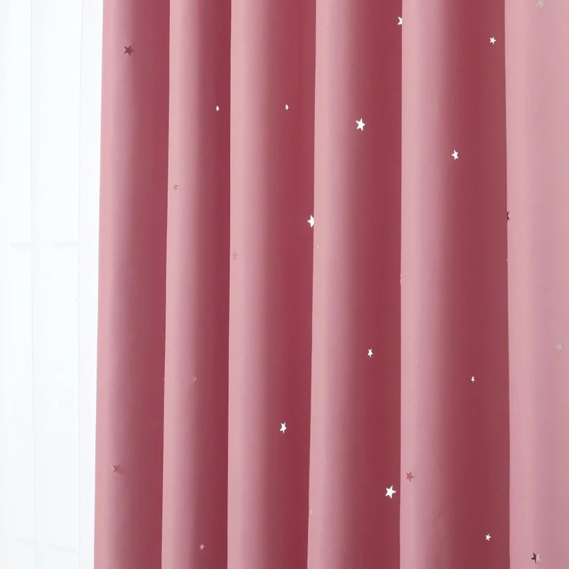 Блестящие звезды детская ткань шторы для детей спальня мальчика девочки гостиная синий/розовый ночные шторы Модные прочные шторы