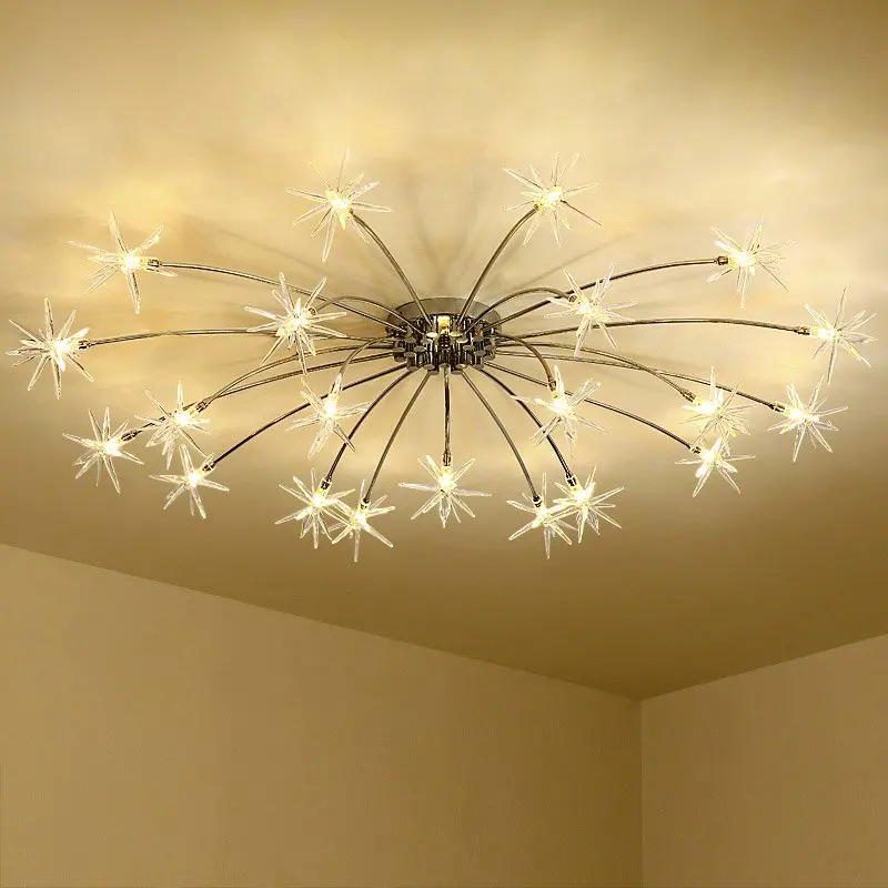 

Post-Modern Led Branch Living Room Ceiling Light Glass Meteor Romantic Children's Bedroom Ceiling Lamp Study Room Ceiling Lights