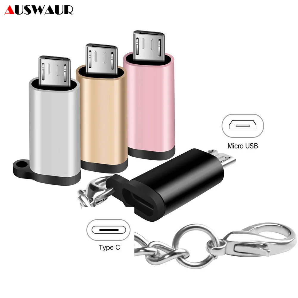 

Type C To Micro USB OTG Adapter Micro USB Female To USB Type-C Connector for Samsung Xiaomi Huawei Android Phone with Free Chain