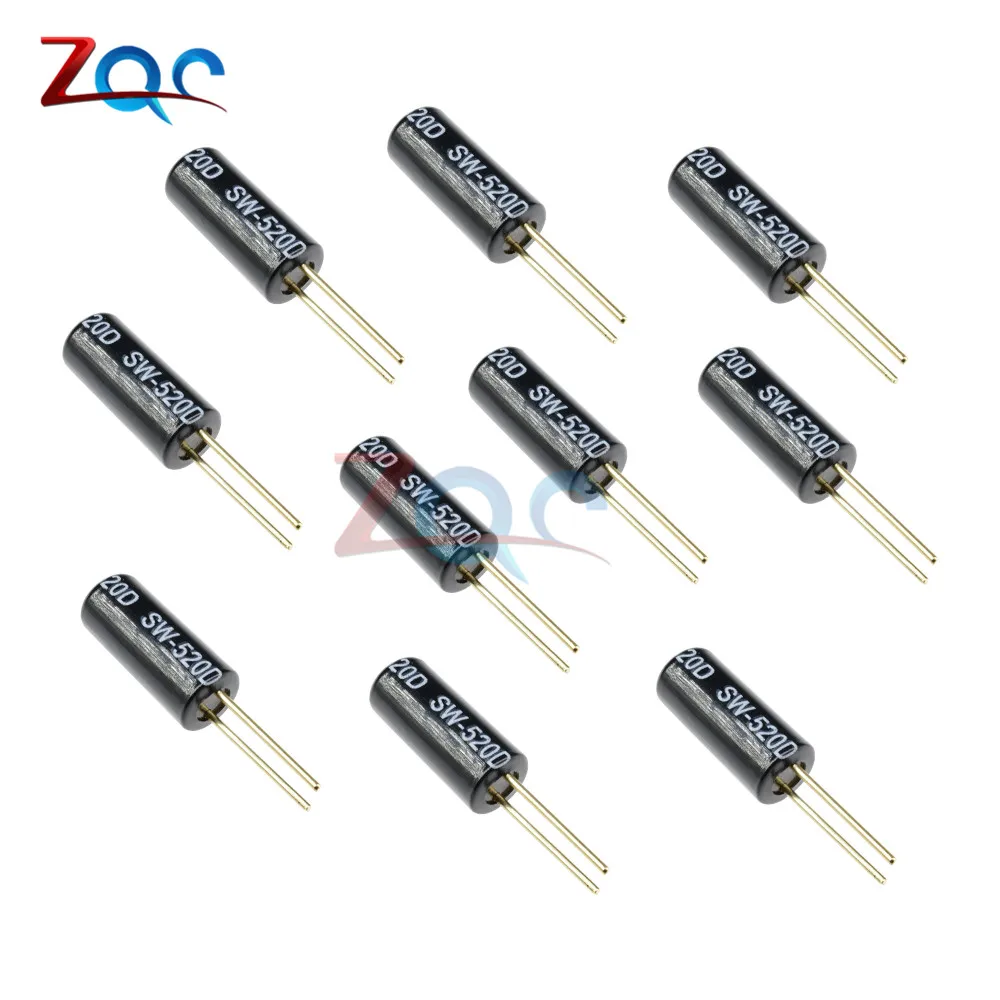 

10pcs SW-520D Highly Sensitive SW-520D Metal Ball Angle Tilt Shaking Switch Vibration switch