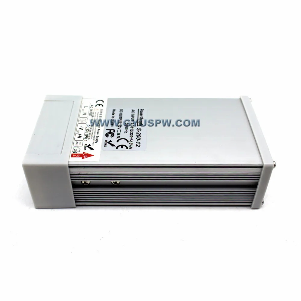 Открытый источник питания с защитой от дождя DC12V 16.7A 200 W блок и коммутации
