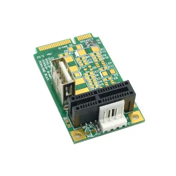 

Mini PCI-E To PCI-E 1x Board USB2.0 Adapter PCI Express Interface Card 4Pin Power