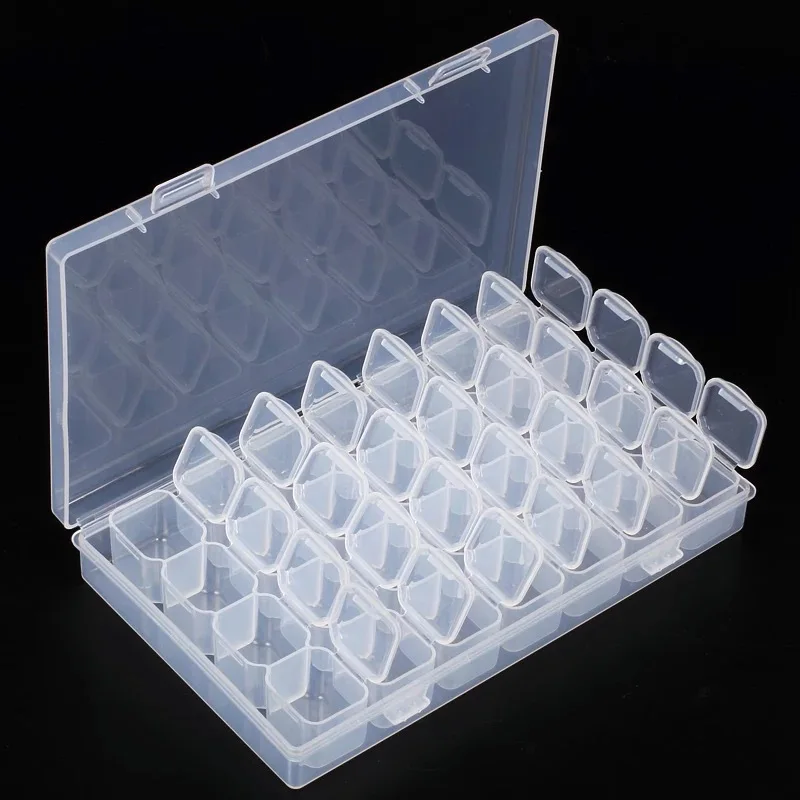 28Lattices Dismountable Diamond Painting Box Embroidery Accessories