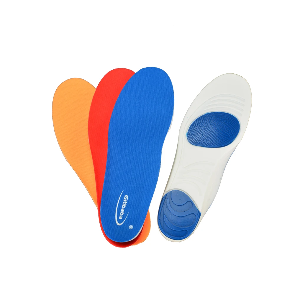 3 Color Top Quality PU Sports Insole Gel Silicone Massaging Insole