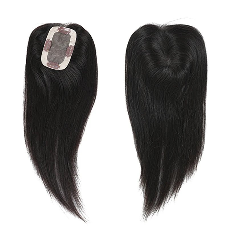 Women-Toupee-Straight-Brazilian-Remy-Hair-Hand-made-mono-100-Human-Hair-Natural-Black-Topper (2)