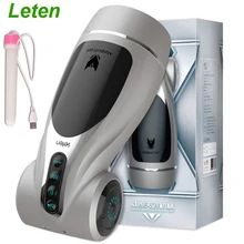Leten Automatic Shaking Hip Vagina Male Masturbator for man Voice Interaction Sex Machine Clip Sucking Vibrator Sex Toys for Men