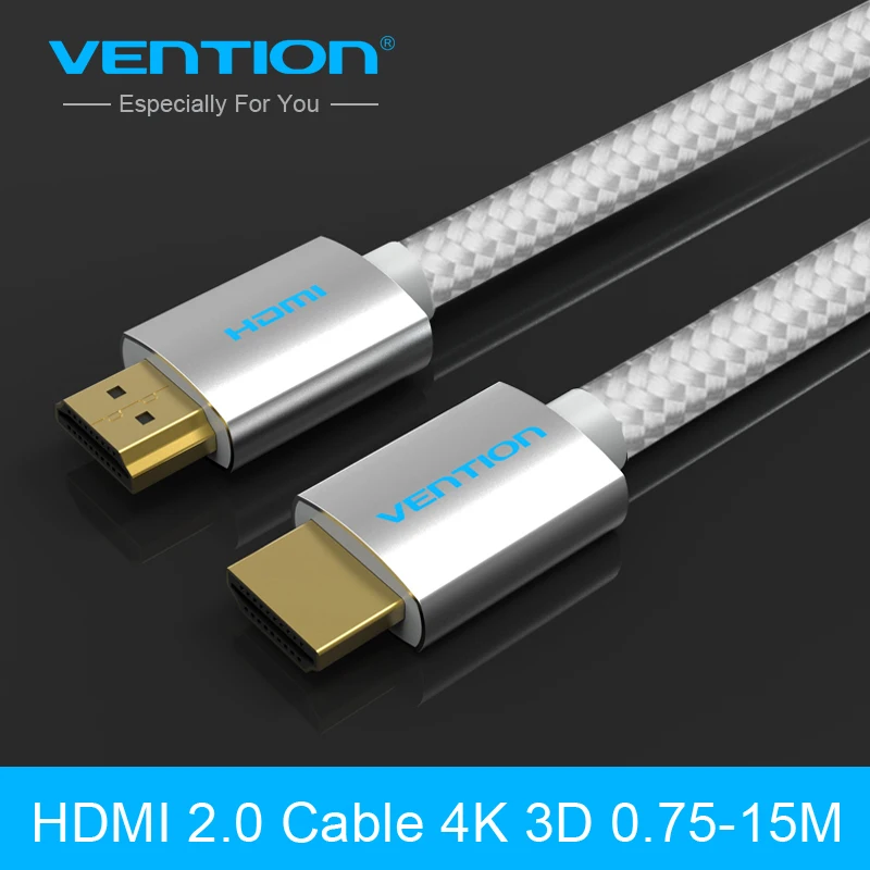 Кабель Vention HDMI 2,0 позолоченный 4K* 2K 60Hz UHD HDMI кабель 1 м 2 м 3 м 5 м 8 м 10 м для HD tv lcd ноутбука для PS3 проектора компьютера