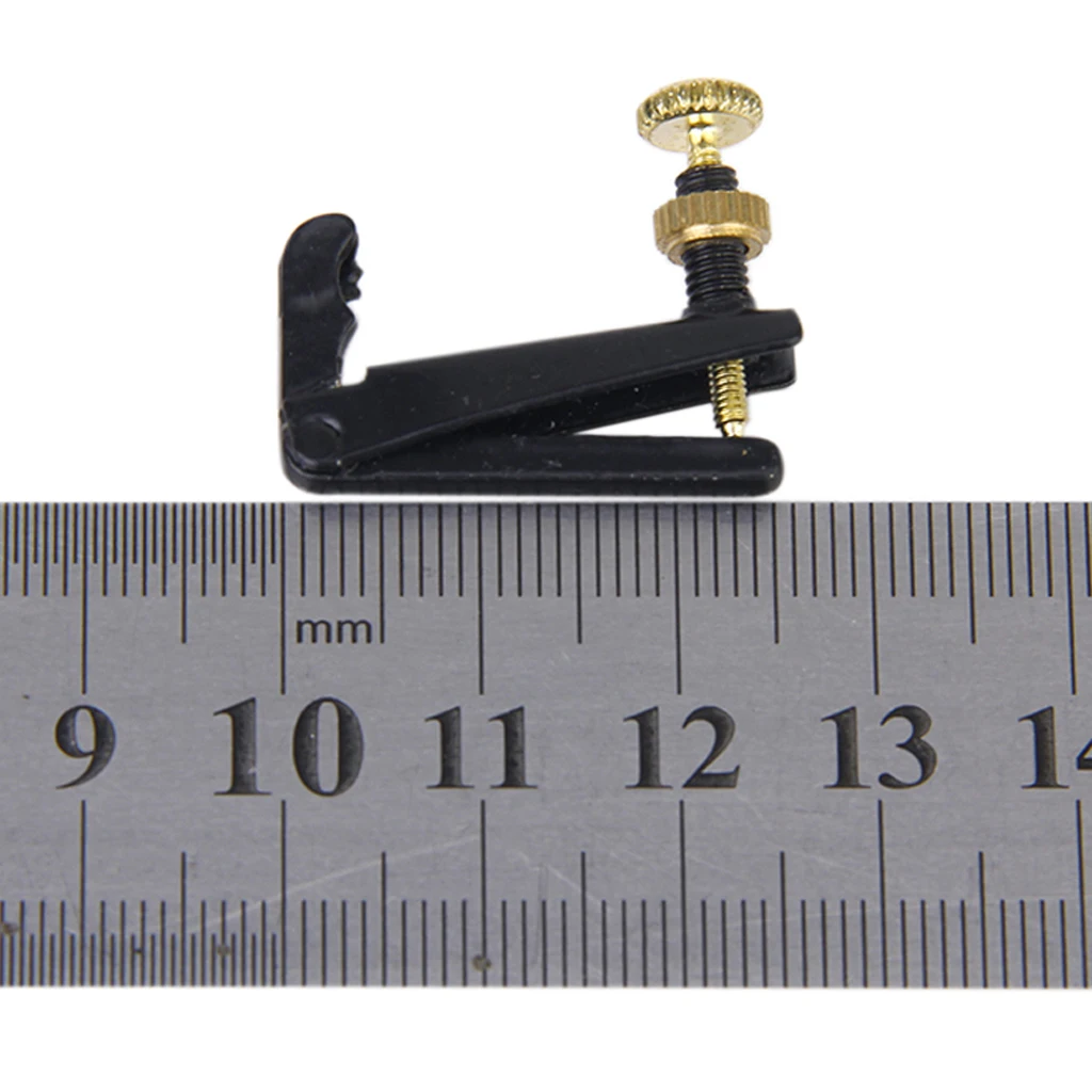 Set 4pcs Metal Violin String Fine Adjuster Tuners Black/Gold For 3/4-4/4 Violin Parts