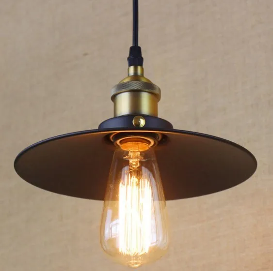 

America Style Loft Industrial Vintage Lamp Pendant Lights Rustic Black Iron Painting Lamparas Colgantes