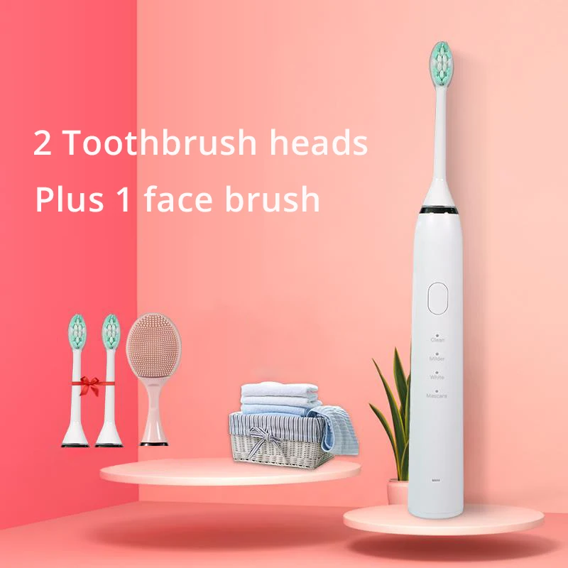 Beautiful Electric Toothbrush Inductive Rechargeable Toothbrush With Face Brush IPX7 Waterproof Beautiful Electric Toothbrush Inductive Rechargeable Toothbrush With Face Brush IPX7 Waterproof