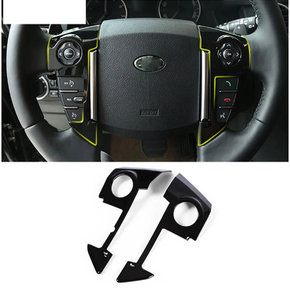

For Land Rover Discovery 4 LR4 2010-2016 Car Styling Steering Wheel Cover Trim Sticker ABS Chrome For Freelander 2 2013-2015 NEW