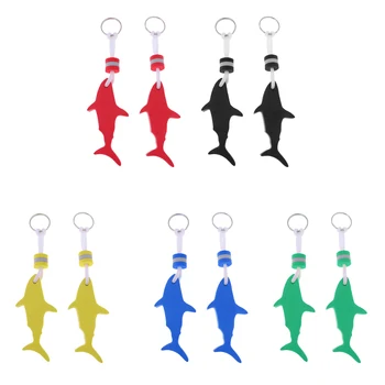

2 Pieces Shark Shaped EVA Foam Floating Keychain Yachting Sailing Swim Surf Boat Fishing Keyring Water Key Float - Choose Colors