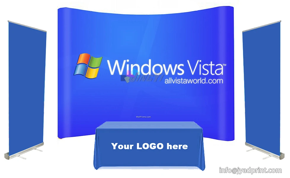 Quality Trade Show Combo A Pop Up Backdrop 2 Roll Up Banner