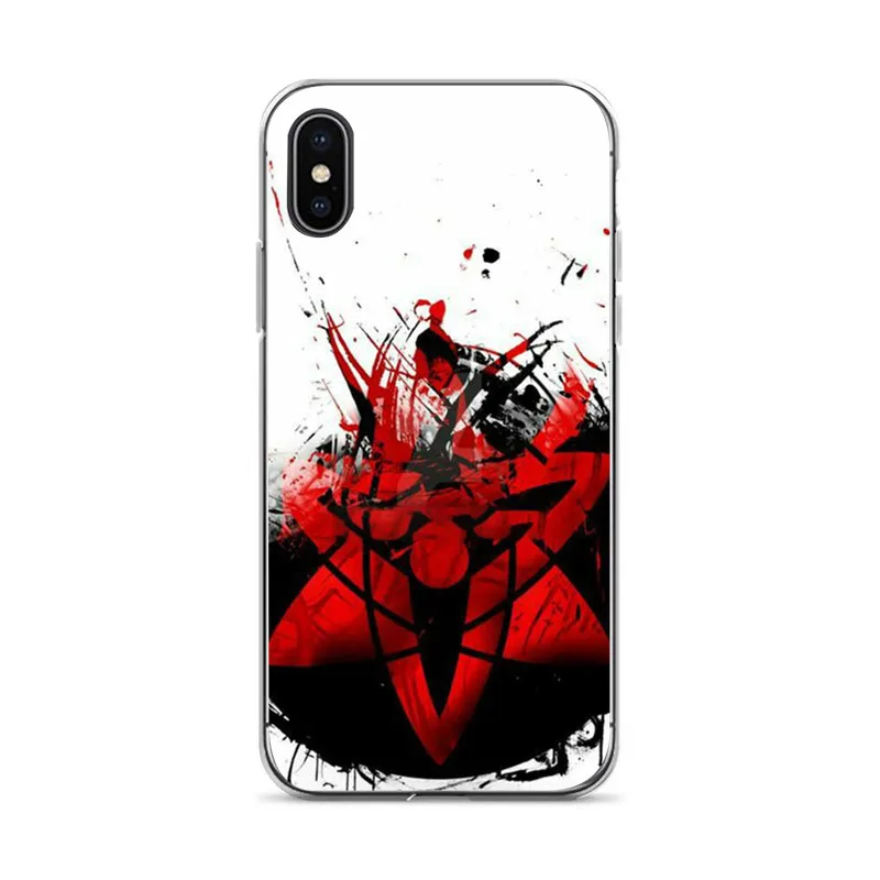 OUTMIX Naruto Shippuden Uchiha Itachi Clan силиконовый чехол для телефона Coque iPhone 7 7plus 8 8plus X XS XR max 55s 6