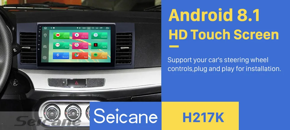 Perfect Seicane 10.1 inch Android 8.1 for 2007-2015 Mitsubishi Lancer Car Radio 1024*600 GPS navigation Multimedia Mirror link 4G WIFI 0