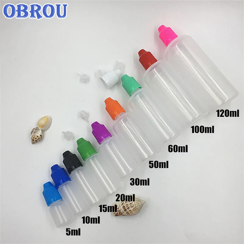 

20pcs /lot Cheap price pe plastic bottle 120ml squeeze bottles dropper with long thin tip and childproof cap