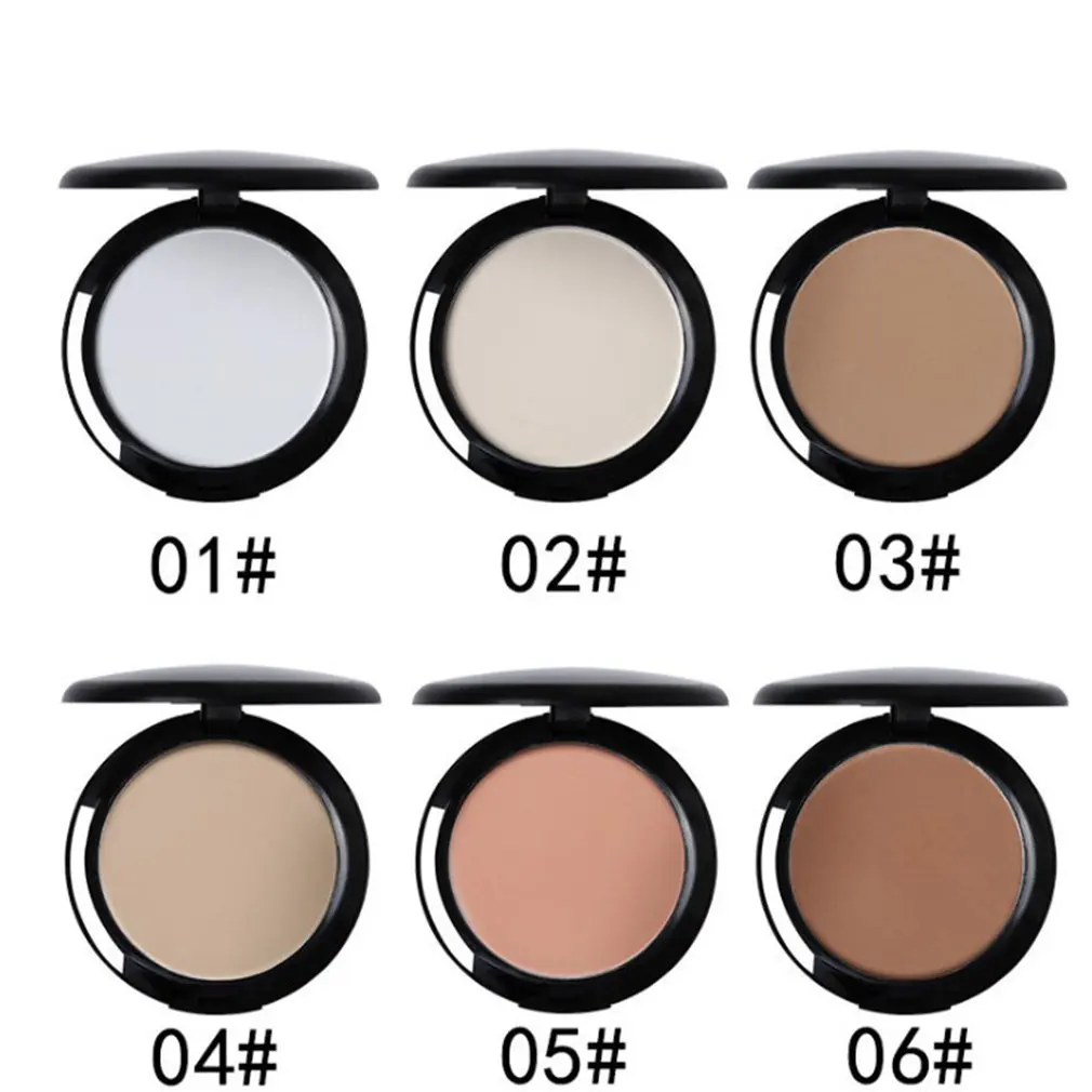 

Popfeel Makeup Compact Matte Press Powder Mineral Sleek Skin Finish Setting Powder Highlighter Bronzer Blush Contour Kit