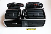 FOR VW LHD Passat B6 B7 CC R36 Chrome Piano Black Air Vent LED Red Light 3AD 819 701 A+3AD 819 702 A+3AD 819 728 A hand brake button auto holder esp engine start stop switch for vw passat b7 passat cc 3ad927137b 3ad 927 137 b